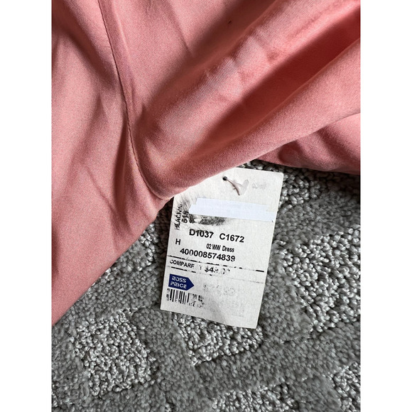 Peach Fuzz Midi SHIRT DRESS Size 12 Medium Faux Silk Button Fr Court & Rowe NEW - Picture 14 of 14